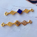 wholesale S925 Gold Plated Inlaid Natural Lapis Lazuli Accessories DIY Bracelet Necklace Ornament Spacer Beads Handmade Cord Accessories-0-14