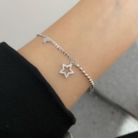 wholesale S925 Sterling Silver Five-Pointed Star Bracelet for Women, Small Batch Design, Light Luxury Gift for Girlfriend Gift Hand Jewelry-SL010176 925 silver