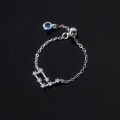 wholesale S925 Silver Zodiac Sign Ring for Women, Korean Style Fashionable Diamond-Encrusted Elegant Beaded Index Finger Ring J4963-0-5