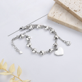 wholesale S925 Sterling Silver Splice Chain Three-Dimensional Small Heart Smile Letter Creative Bracelet Fashion Elegant Hand Jewelry-0-2
