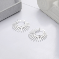 wholesale S925 Silver Fashion European and American Sunflower Unique Trendy Ins Style Design Earring Ear Clip-0-1