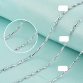 wholesale S925 Silver 2mm Short Cylinder Smooth Surface Necklace Cross-Border Minimalist Fresh Style Jewelry Accessory Chain-0-2