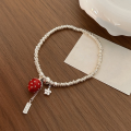 wholesale S925 Sterling Silver Berry Worry-Free Strawberry Bracelet for Women, Small and Exquisite, Luxurious, Versatile, High-End Sense Accessory-0-1