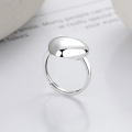 wholesale S925 Sterling Silver Korean-style Trendy Fresh and Delicate Large Heart Three-Dimensional Thumping Design Versatile Openable Ring-0-1