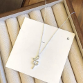 wholesale Silver S990, minimalist and designer silver snake necklace for women, elegant and collarbone chain-0-2
