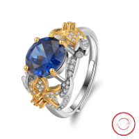 wholesale S925 Sterling Silver Cloud-Pull Jewelry Oval Zircon Wedding Ring, Light Luxury Extra Sparkling Zircon Ring-White gold, 8.65g Adjustable opening