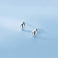 wholesale S925 Sterling Silver Waterdrop Light Bead Small Earrings Korean Style Fashionable and Elegant Ear Accessories G6595-s925 silver earrings 925 silver