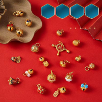 wholesale Metal sand gold bell bracelet DIY accessories pendant beads bracelet stringing beads small ornaments hand-woven bead rope-25#