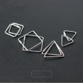 wholesale S925 Sterling Silver Ear Studs for Women, Sweet and Fashionable Geometric Shapes, Minimalist Ear Clasps, Square and Triangle Accessories E1548-0-2