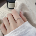 wholesale S925 Sterling Silver Fashion Minimalist Cross-Border Irregular Bead Geometric Personality Muted Style Open Ring-0-0