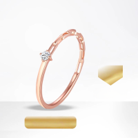 wholesale 18K Gold Niche Design Cultivated Diamond Ring Hollow Rose Gold Pave Diamond K Gold Ring Individuality-18K Gold Cultured Diamond Ring (Rose Gold)  Hong Kong Code No. 11