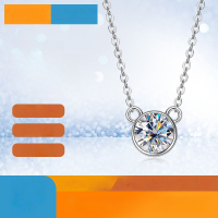 wholesale Custom OEM/ODM processing of minimalist and niche moissanite pendant necklaces for, based on provided samples, designs, or drawings - available in various metal materials-Platinum