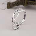 wholesale S925 silver trendy vintage smile pendant with a stylish double-layer twisted design, versatile for women-0-0