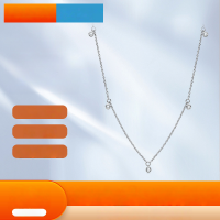 wholesale Metal material, ins style Korean versiondesign moissanite necklace OEM custom sample or drawing, ODM processing-Platinum 925 silver