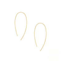 wholesale S925 Sterling Silver Minimalist Line Earrings, Versatile, European And American Fashion, Simple Ins Style, Handmade, Women's-Gold 925 silver
