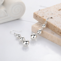 wholesale S925 Sterling Silver Fashion Minimalist Japanese Korean Trendy Small and Large Bead Earrings, Niche Design Versatile Earrings for Women-0-2