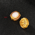 wholesale Gold-Plated S925 Ancient Silver Chinese Style Color-Preserving Small Bead Inlaid Candy BeiYun Spacer Bead DIY Jewelry Accessories-0-0
