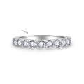 wholesale S925 silver plated with 18k gold, classic and versatile 10-diamond 30mm eternity ring set with moissanite for women's wedding-0-6