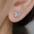 wholesale S925 Sterling Silver Korean-style Minimalist Bow Earrings for Women, Elegant and Chic Blogger-Inspired Earrings-0-7