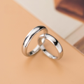 wholesale S925 silver minimalist smooth open-ended couple's ring for men and women, fashionable ring for Valentine's Day J2810-0-0
