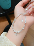 wholesale S925 Sterling Silver Butterfly Pearl and Broken Silver Bracelet for Women, New Chinese-style Small Design, National Style Versatile Hand Accessory Gift-0-22
