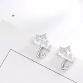 wholesale S925 Sterling Silver Diamond and Zircon Umbrella Earrings for Women, Fashionable, Fresh and Cute, Niche Design Ear Accessories-0-1