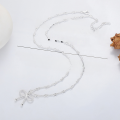wholesale S925 sterling silver Korean-style Dongdaemun twist braid bow necklace, fashionable and lightweight luxury collarbone chain-0-3