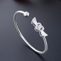 wholesale S990 Silver Korean Creative and Unique Sterling Silver Bracelet Accessory with Zircon, Fashionable Women's Trendy Jewelry for Dropshipping-0-0