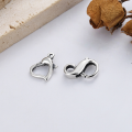 wholesale S925 Sterling Silver Spring Heart Clasp Twist Figure-8 Connector for DIY Bracelet Necklace Vintage Jewelry Accessories-0-0