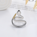 wholesale S925 Sterling Silver Trendy Designer Heavy Duty Rattlesnake Unisex Openable Ring Hip Hop Fashion Statement-0-3