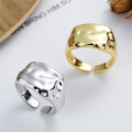 wholesale S925 Sterling Silver Korean Style Luxury Textured Open Ring, Bold Exaggerated Hip-Hop Punk Ring for Women-0-0