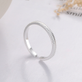 wholesale S925 Sterling Silver Trendy Minimalist Ins Concave Line Texture Unique Niche Openable Ring for Women-0-2