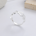 wholesale S925 Silver Fashionable Korean and Japanese Trendy Bow Geometric Creative Versatile Open Ring-0-0