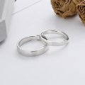 wholesale S925 Sterling Silver Korean Style Minimalist Forever English Romance Couple's Adjustable Open Ring-0-2