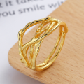 wholesale S925 Sterling Silver Korean-style Light Luxury Multi-layer Driftwood Grain Line Intertwined Open Ring Original Hipster Wind Ring for Women-0-1