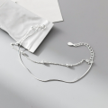 wholesale S925 Sterling Silver Fresh and Sweet Ins Style Niche Design Exquisite and Minimalist Double-Layer Light Bead Bracelet S7531-0-3