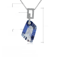 wholesale S925 Silver Luxury High-End Natural Smoky Quartz Pendant with Fashionable Design and Uniquely Cut Gemstone Necklace-0-5