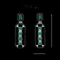 wholesale 925 Silver Gold-plated Earrings with High-carbon Diamond, Muzo Green, Black Enamel, Greek Nikoskoulis Decoration for Women-0-1