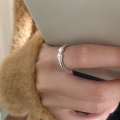 wholesale 999 Silver minimalist smooth style "Peace and Joy" cat paw ring with a fresh, sweet, niche design R02755-0-1