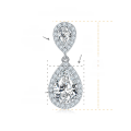wholesale S925 sterling silver gold-plated luxurious teardrop D-color pear-shaped moissanite earrings for cross-border jewelry sourcing-0-5