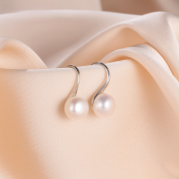 wholesale 925 Sterling Silver Freshwater Pearl Ear Studs, Minimalist High-End Elegant Ear Jewelry for Women Wholesale, Ear Hooks-9mm freshwater pearl earrings gold 003107 &gt; S925 silver