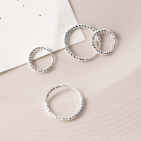 wholesale S925 Silver Carved Full Starfish Ear Clasp Korean Version Ins Minimalist Personality Basic Hoop Earrings G9153-S925 silver pair 14mm