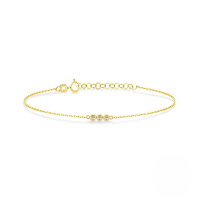 wholesale S925 Sterling Silver Triple Zircon Inlay Ins-style Bracelet Jewelry, Korean And Japanese Aesthetic, Unique And Niche High-end Chain Accessory-Gold 925 silver