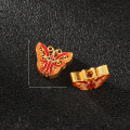 wholesale Gold-plated 925 Silver Enamel Butterfly Pendant for DIY Bracelet Necklace Accessory Hand Weaving Materials-0-23