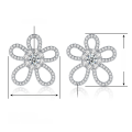wholesale 925 sterling silver plated with 18K gold floral moissanite stud earrings for women, full moissanite diamond earrings, fashionable and elegant moissanite earrings-0-5