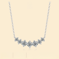 wholesale S925 Silver Moissanite Necklace, Summer Live Broadcast Hot-Selling Clavicle Chain, Light Luxury Niche-0-0