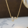 wholesale 14K Gold Plated S925 Silver Duli 25 New Product Light Luxury Zodiac Snake Diamond-Studded Necklace, Versatile for Daily Wear-0-5