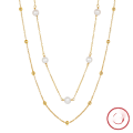 wholesale S925 Sterling Silver Cultured Freshwater Pearl Double Layer Stackable Necklace for Women Direct Sales-0-4