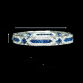 wholesale 925 Silver Gold-Plated Bracelet with High-Carbon Diamonds Royal Blue Art Deco Retro Versatile Jewelry for Women-0-2