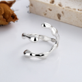 wholesale S925 Sterling Silver Ins Cold Street Style Hip-Hop Punk Geometric Wide Open Ring-0-2